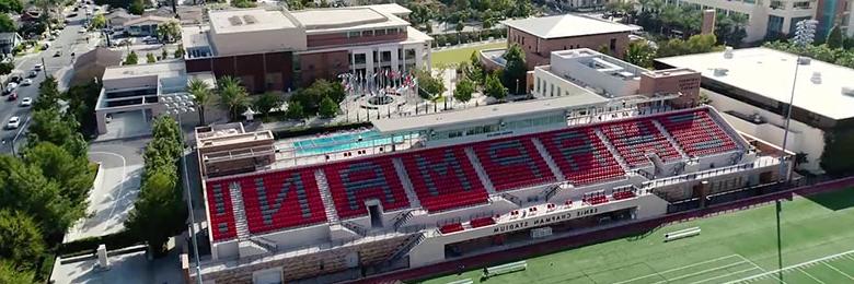 Aerial image of the Chapman stadium